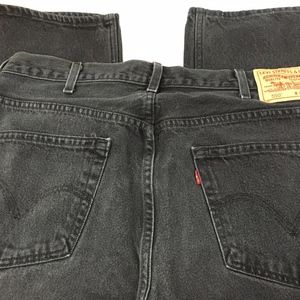 Levis 550 Relaxed Straight Leg Black Denim Jeans